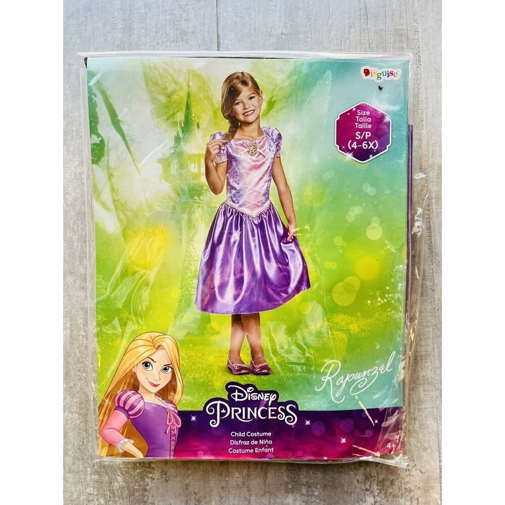 Disney Princess Rapunzel Girls Halloween Pretend Dress Up Play Costume S 4-6